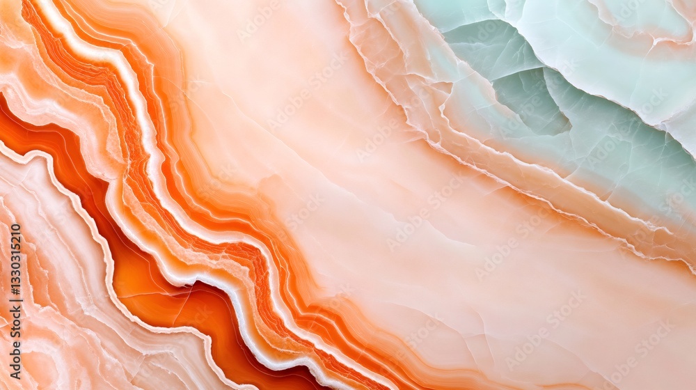 Poster orange and green marble texture creating a stunning visual background