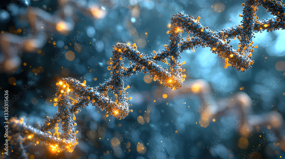 Poster dynamic transformation of influenza virus showing genetic code restructuring and vibrant reactions