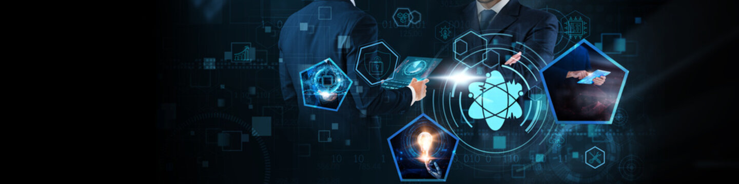 Quantum Computing Concept: Superposition, entanglement, quantum algorithms, computational power, data encryption, problem-solving, and optimization on global business network.