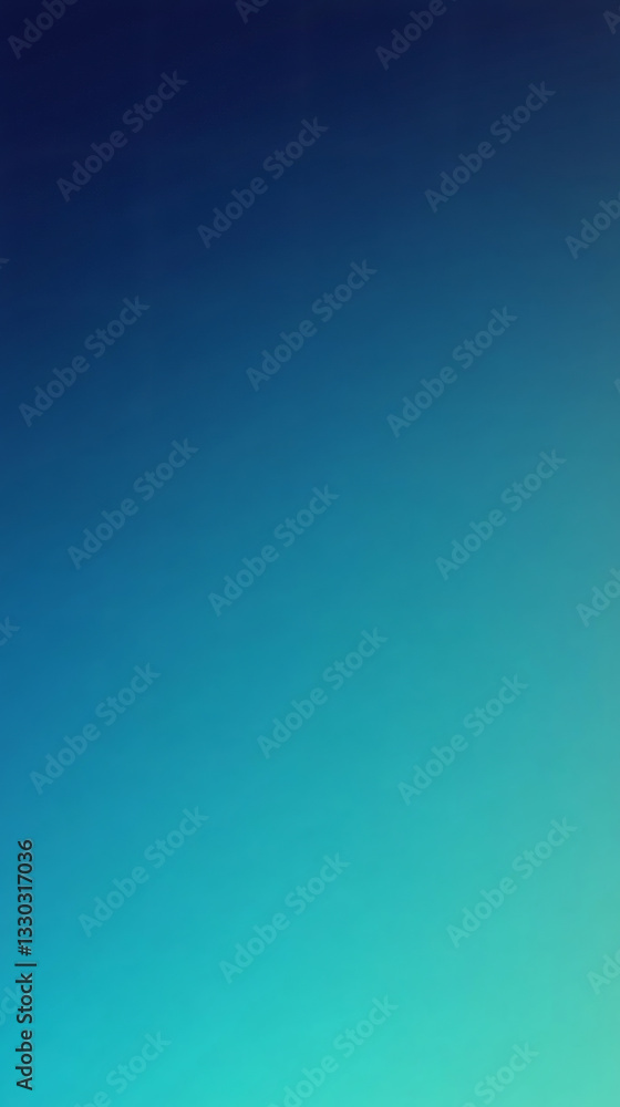Poster Gradient blending deep blue into turquoise, creating serene digital backdrop with smooth color transition