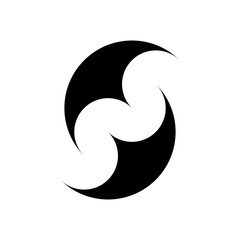 Letter SM or SW creative unique monogram logo