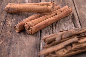 Large sticks of beautiful fragrant cinnamon