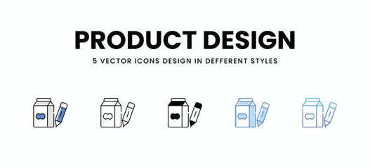 Product Design vector icons set stock illustration