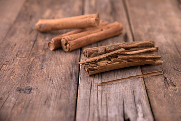 Large sticks of beautiful fragrant cinnamon
