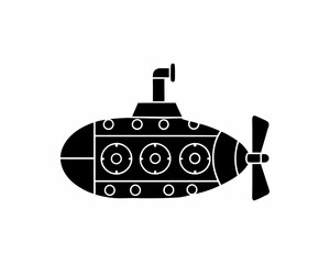 creative silhouette Submarine Icon victor illustration

