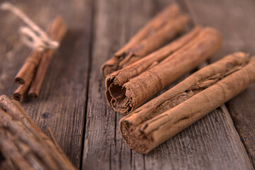 Large sticks of beautiful fragrant cinnamon
