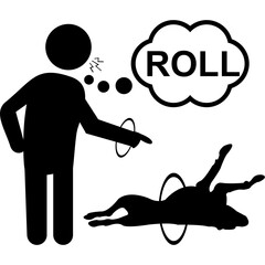 Roll Instruction to Dog Icon