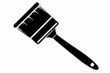 painting brush icon line art silhouette vector illustration