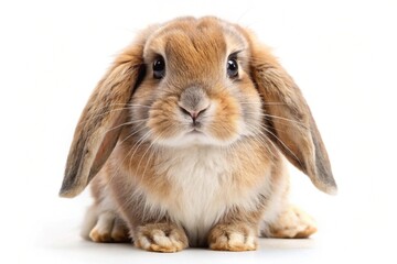 Fototapeta premium holland lop miniature rabbit isolated on white background