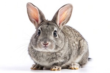 Obraz premium chinchilla American rabbit isolated on white background