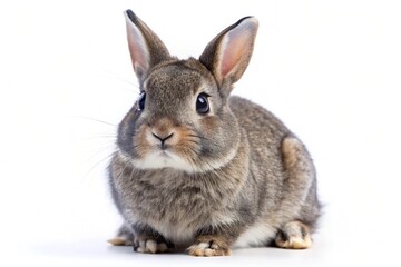 Obraz premium Netherlands dwarf rabbit isolated on white background