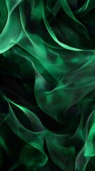 A premium abstract composition with a deep black-to-green gradient base, highlighted by delicate texture layers and luminous soft lighting, offering a sleek and polished visual suitable for