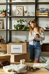 Sorting clothes and embracing a sustainable lifestyle while donating unwanted items