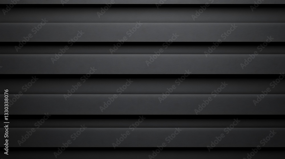 Poster an abstract image showing horizontal black blinds and their texture