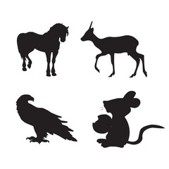 Wildlife Animal Silhouettes for Design Projects