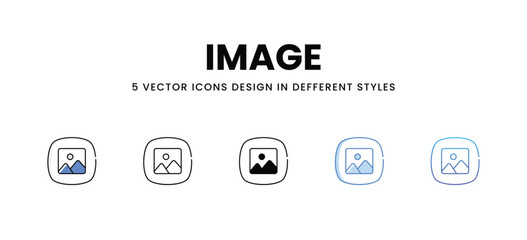 Image vector icons set stock illustration