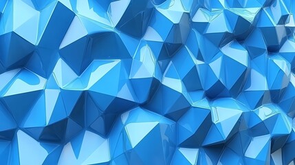 Fototapeta premium A three dimensional textured blue and white faceted surface pattern