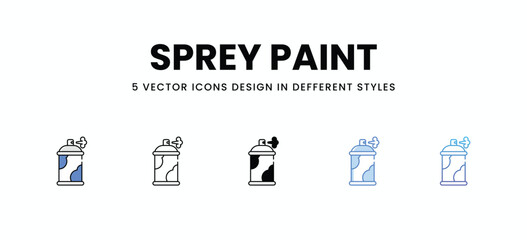 Sprey Paint vector icons set stock illustration