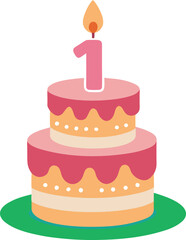 birthday cake with candles