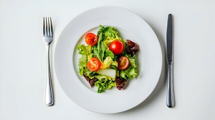 サラダのストックフォト 白背景で分離