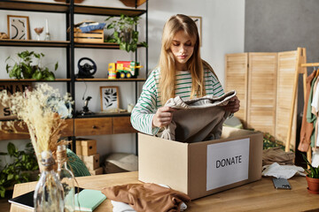 Sorting clothing donations for a sustainable future at home