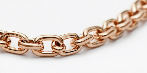 Obraz premium Elegant rose gold chain bracelet detail for fashion and accessory design