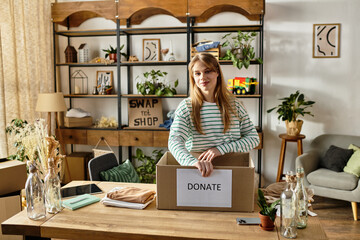 Sorting clothes and giving back to the community in a cozy, sustainable home setting