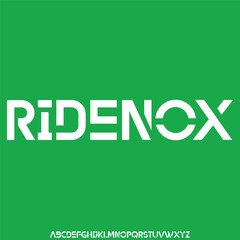 Bold modern slant font vector with alternate style