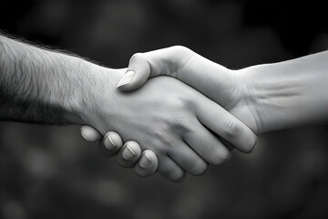 Close-up of business handshake representing partnership and professional trust