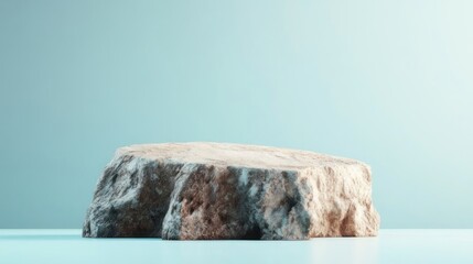 Naklejka premium Natural stone podium against a soft backdrop