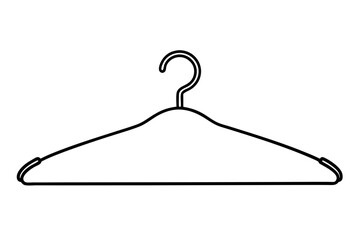 hanger line art silhouette vector illustration