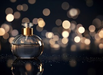 square glass trophy on table in shopping mall, blurred background, sunlight light flare from window