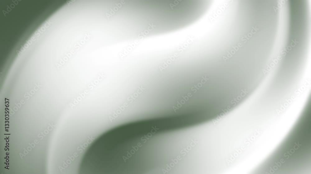 Poster a smooth, abstract background with flowing curves and a gradient of muted greens and whites, creatin