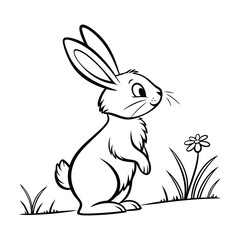 Easter bunny with a carrot