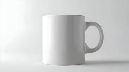 15 oz White Coffee Mug Mockup - Isolated