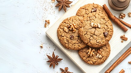 Fototapeta premium cookie on white background