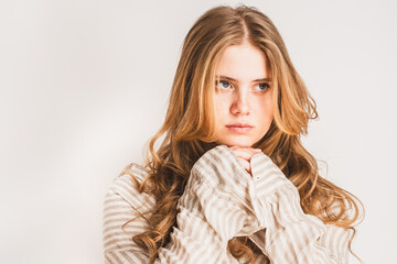 Junge Frau, natürlich, blond