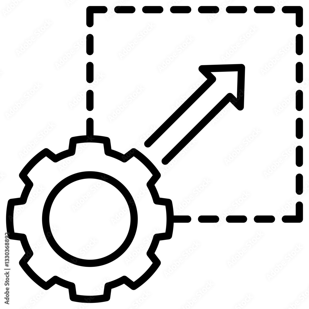 Poster scalability line icon