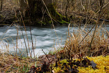 Die Lauter, ein kleiner Fluß der Schwäbischen Alb in Deutschland