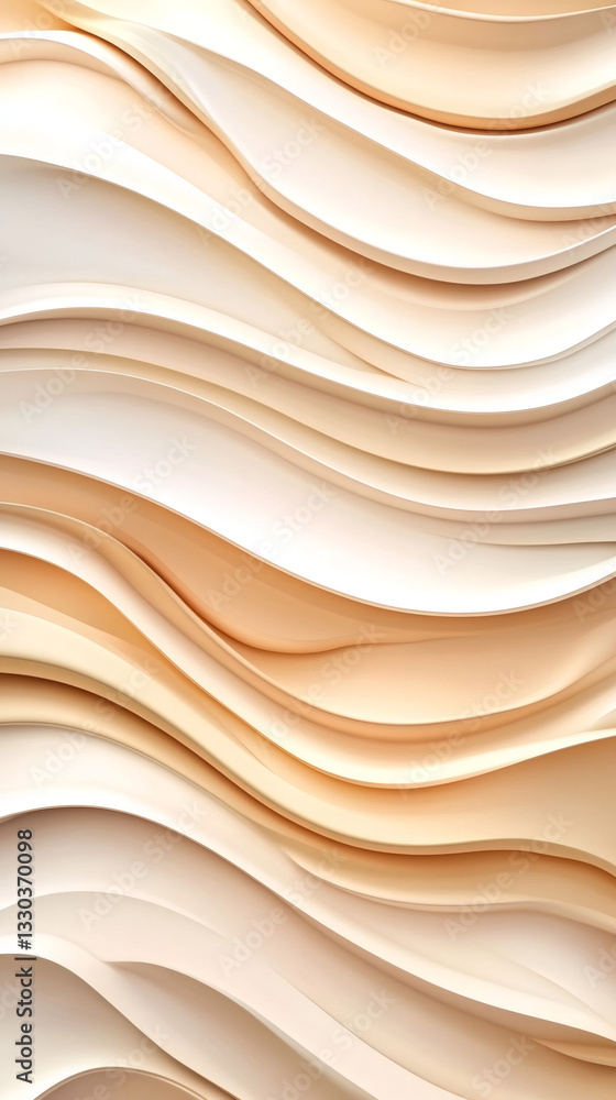 Aufkleber beige waves forming a beautiful and elegant abstract background, perfect for websites, presentations