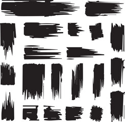 Black brush strock set 