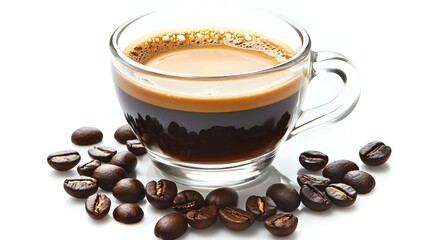 Top view of glass cup of kopi coffee