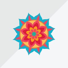 Obraz premium Vibrant Mandala Flower Design for Decorative Use
