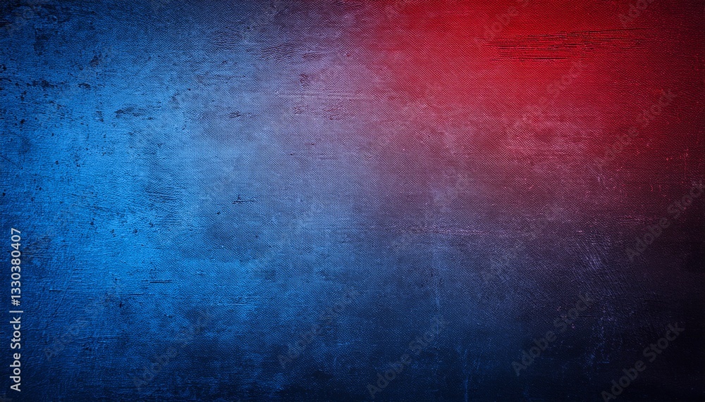 Poster gritty grunge blue and red texture background with vignette and aged appearance. generated image