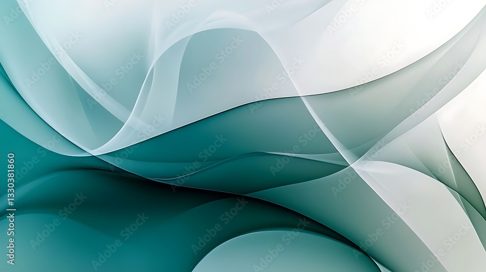 Poster Abstract wave pattern with flowing lines and intertwining curves

