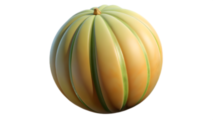Close up of melon isolated