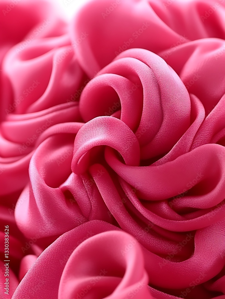 Poster abstract waves of soft pink fabric creating a mesmerizing texture