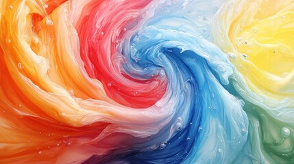 Vibrant swirling colors with liquid texture.