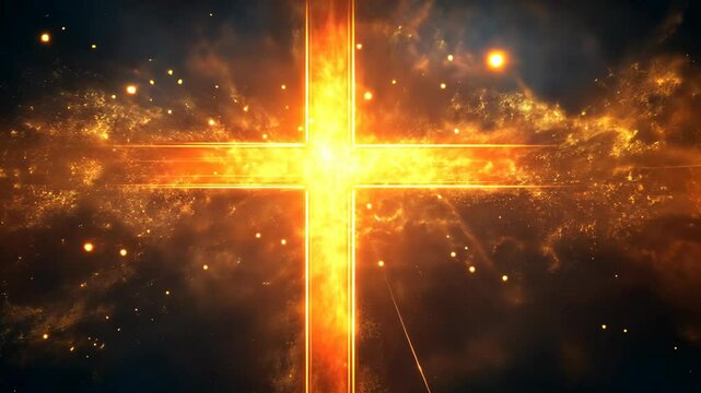 cross on fire