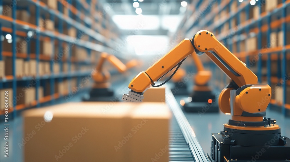 Poster advanced automation in warehouse operations with robotic systems